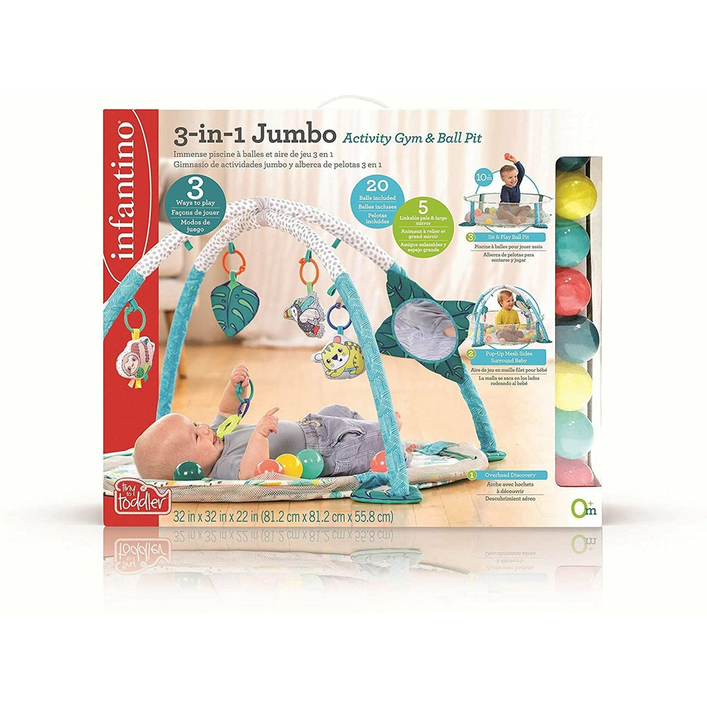 Infantino 3-In-1 Jumbo Activity Gym & Ball Pit 0M+