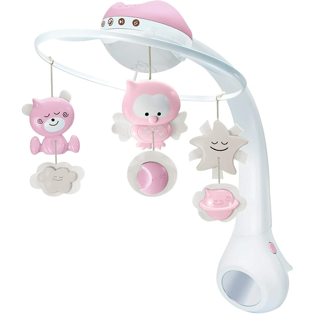 Infantino 3 in 1 Projector Musical Mobile Pink Age-6 Months & Above