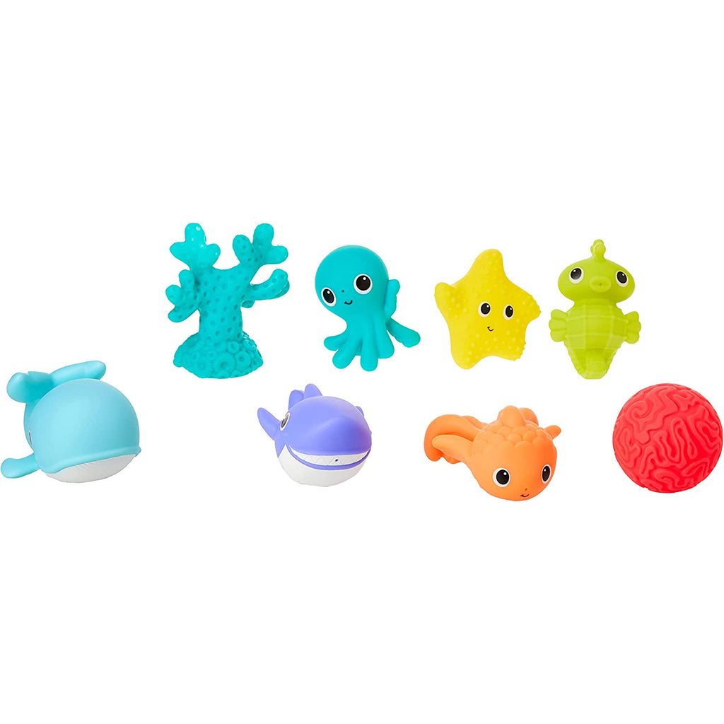 Infantino Aquarium 8 Playful Bath Squirters Multicolor Age- Newborn & Above