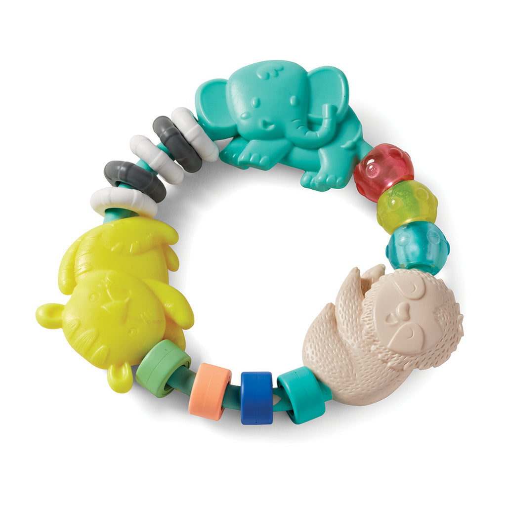 Infantino Busy Beads Rattle and Teether Multicolor Age-6 Months & Above