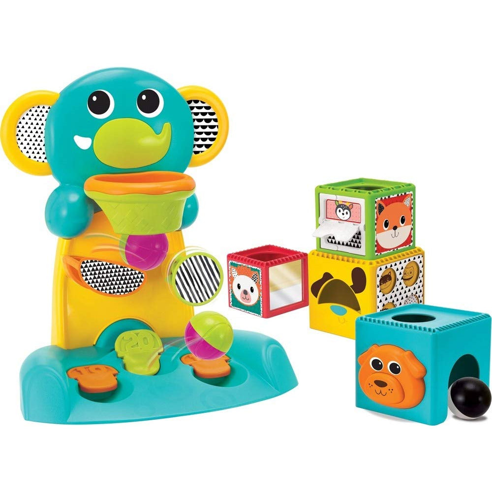 Infantino Busy Stack & Nest Ball Drop Happy Hoops Combo Set Multicolor Age- 12 Months & Above