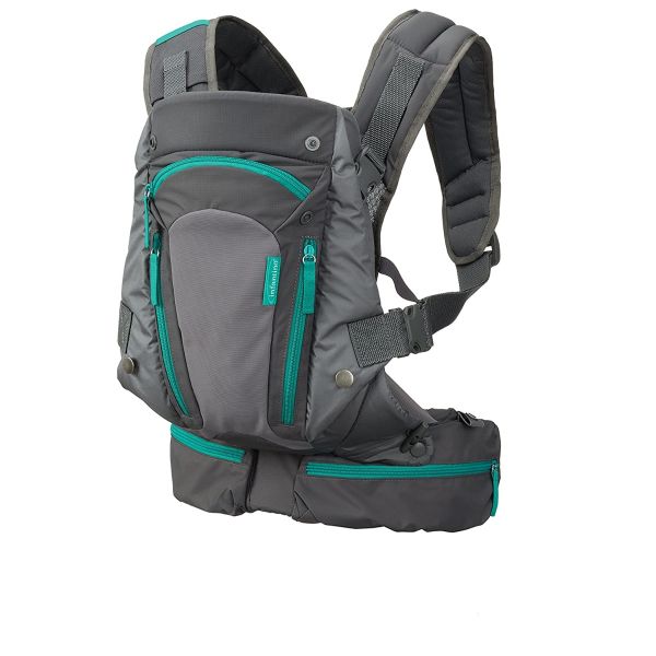 Infantino Carry On Multi-Pocket Carrier Grey Age- 3 Months & Above (Holds upto 18 Kg)