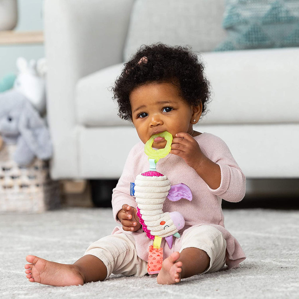 Infantino Chime and Go Tag Along Pals Unicorn Multicolor Age-6 Months & Above