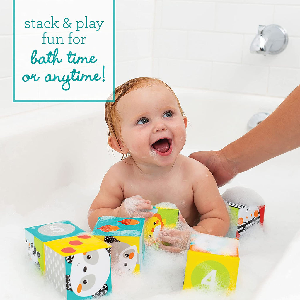Infantino Colors & Numbers Bath Blocks Multicolor Age- 6 Months & Above