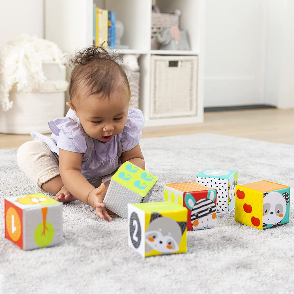 Infantino Colors & Numbers Bath Blocks Multicolor Age- 6 Months & Above