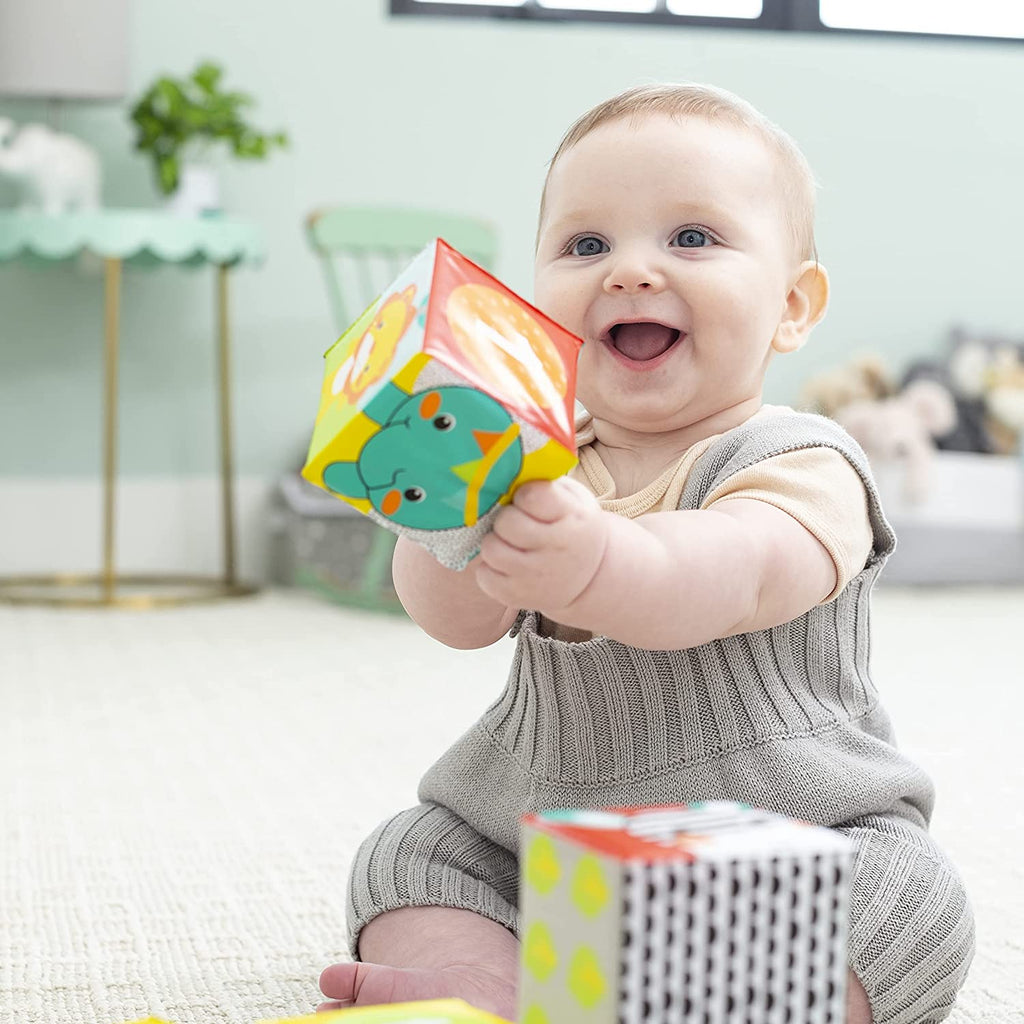 Infantino Colors & Numbers Bath Blocks Multicolor Age- 6 Months & Above
