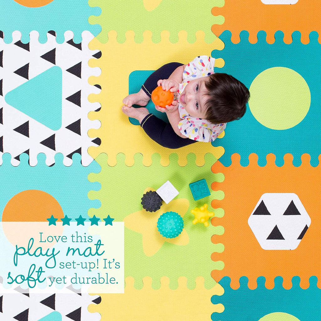 Infantino Go Gaga Soft Foam Puzzle Mat (6 Pieces) Multicolor Age- Newborn & Above