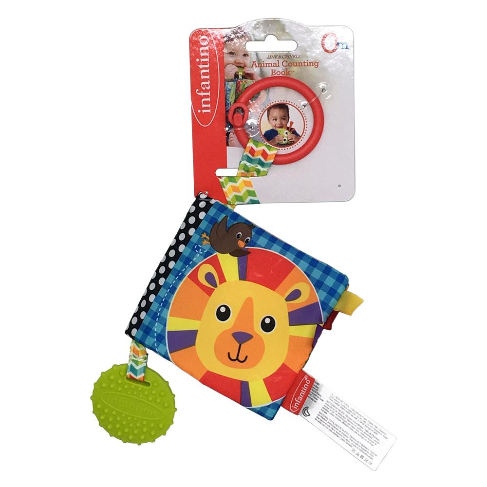Infantino Link & Crinkle Animal Counting Book 0M+