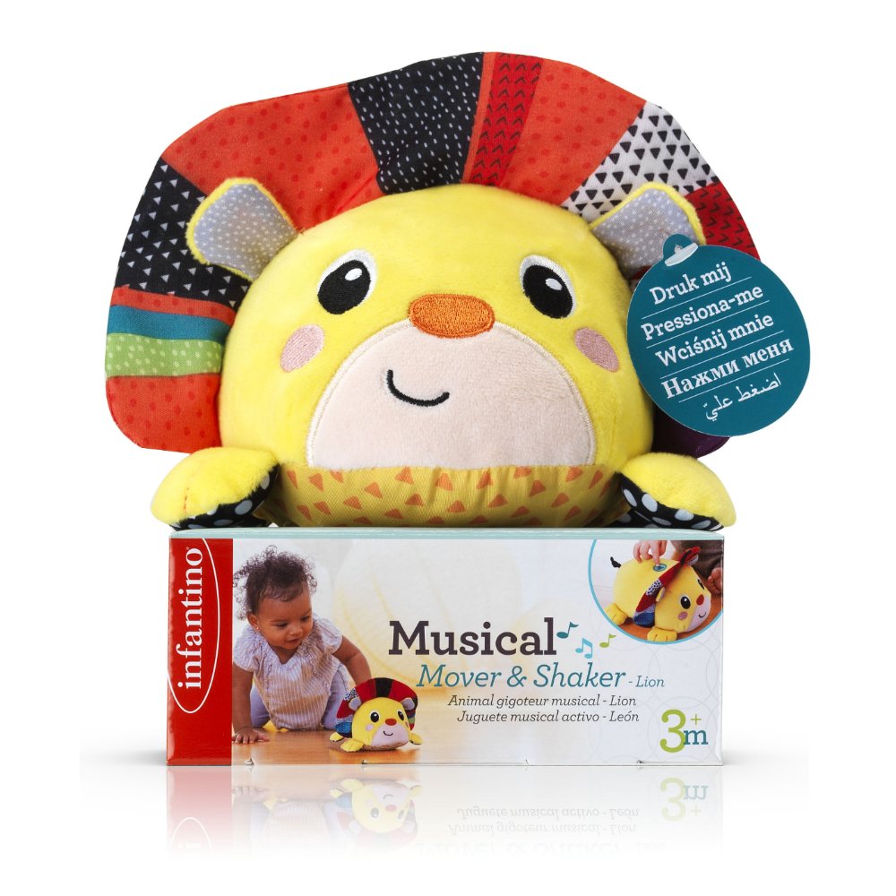 Infantino Musical Mover & Shaker - Lion Multicolor Age- 3 Months & Above
