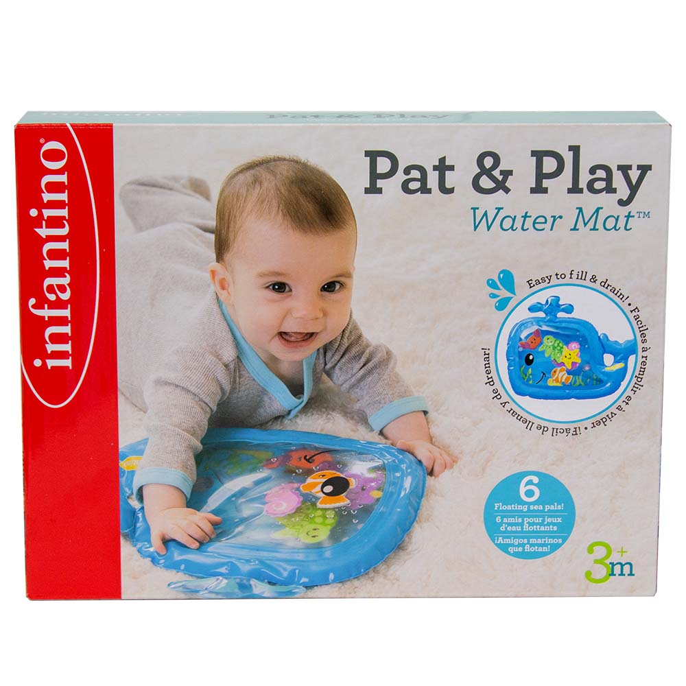 Infantino Pat Play Water Mat Blue Age-6 Months Above Peekaboo