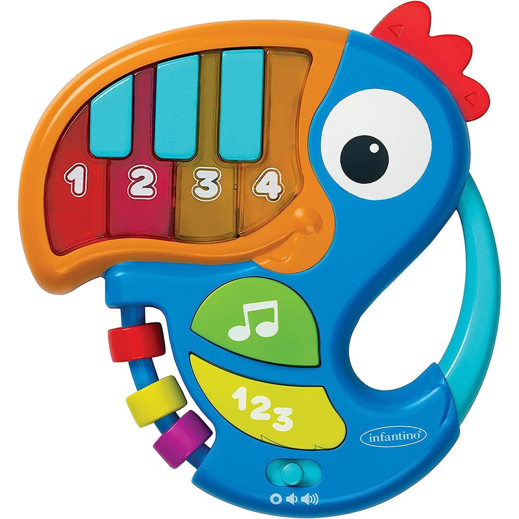 Infantino Piano & Numbers Learning Toucan Multicolor Age- 6 Months & Above
