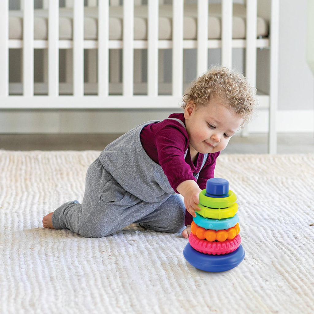 Infantino Rock 'N Stack Rings Multicolor Age- 6 Months & Above