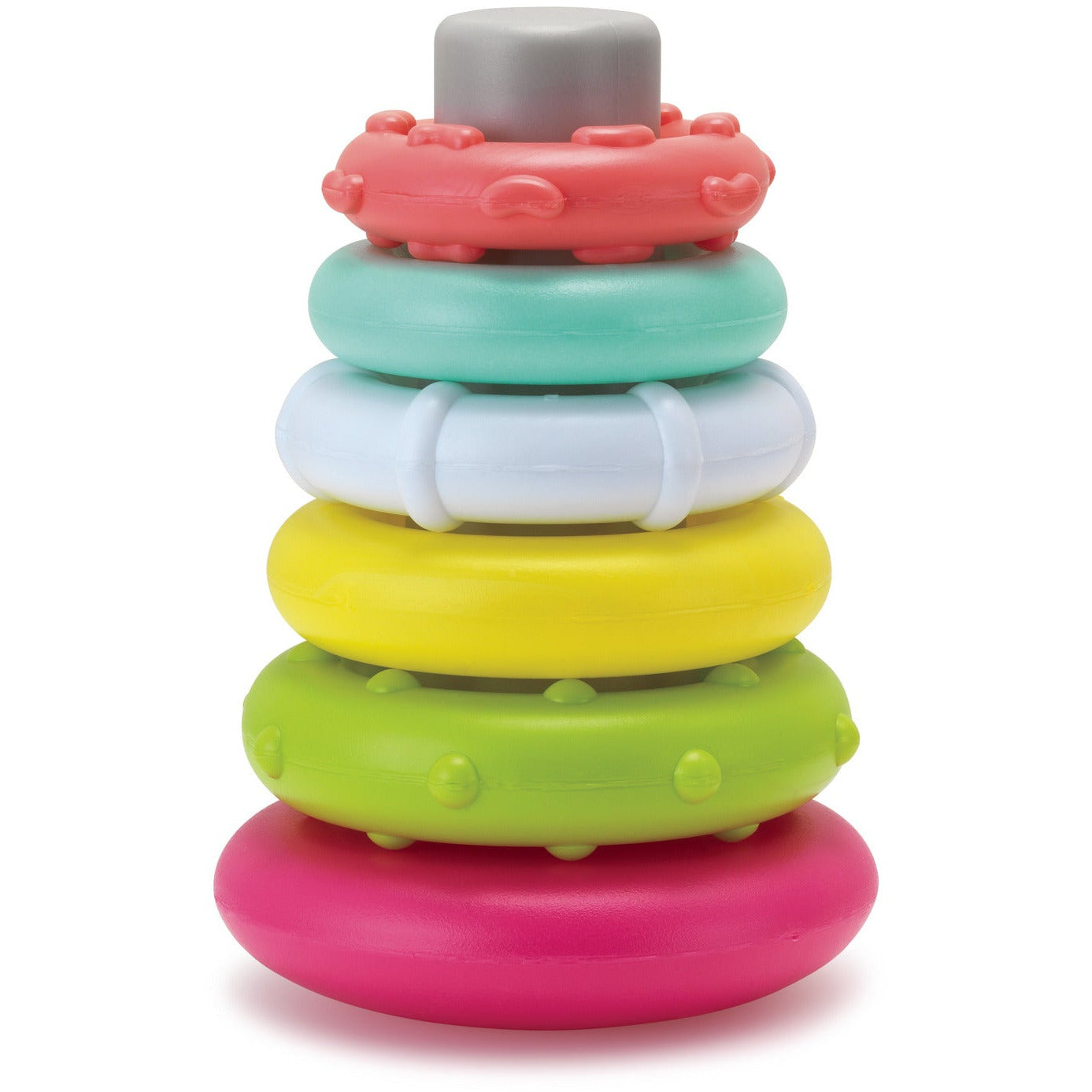 Infantino Rock'N Stack Rings Pink Age-6 Months & Above - Peekaboo