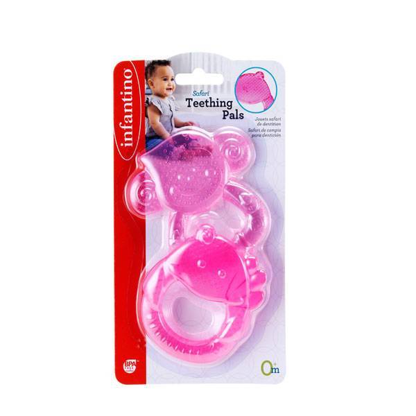 Infantino Safari Teething Pals Pink Age- Newborn & Above