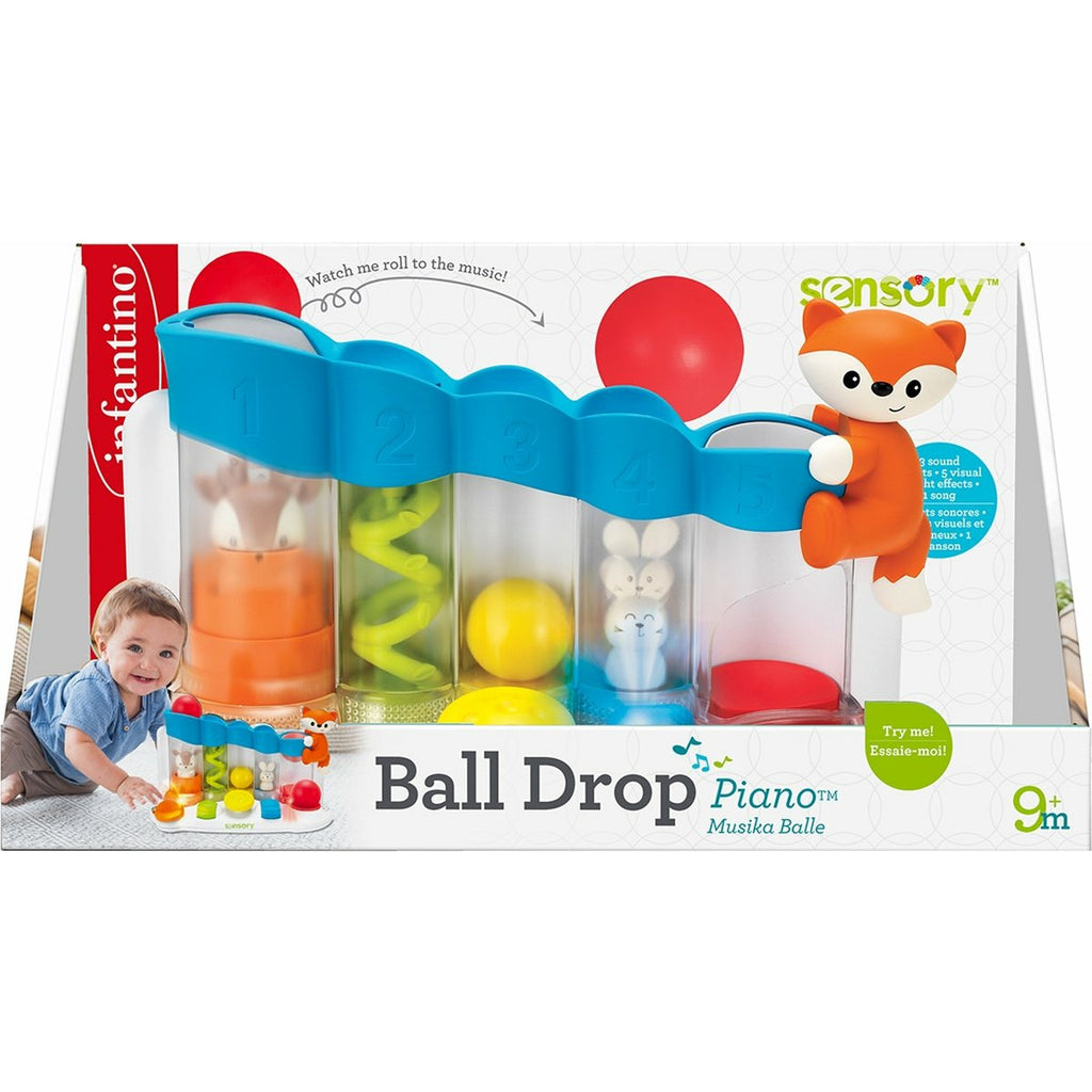 Infantino Sensory Ball Drop Piano Multicolor Age-6 Months & Above