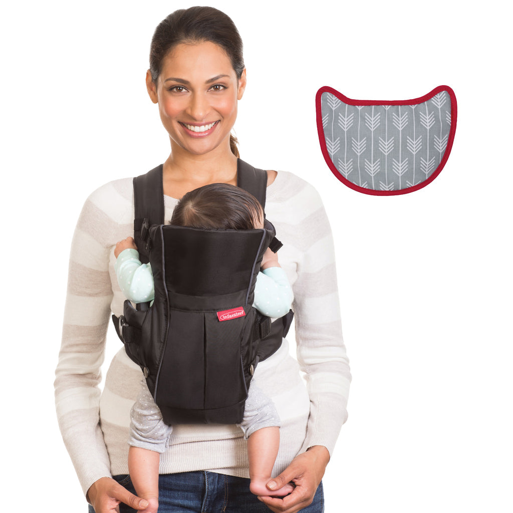 Infantino Swift Classic Carrier Black With Ergonomic Design Age-Newborn & Above (Holds Upto 12 Kgs)