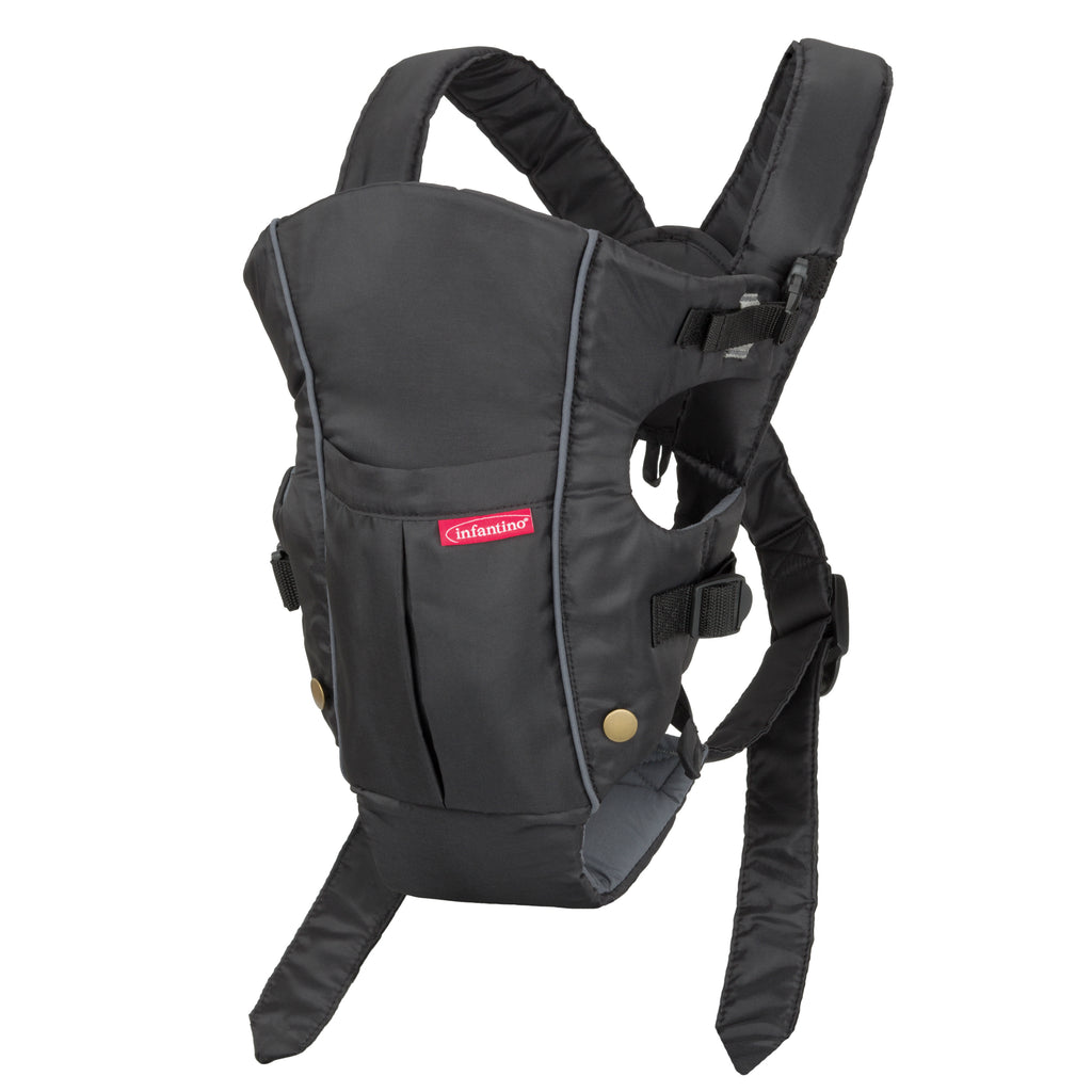 Infantino Swift Classic Carrier Black With Ergonomic Design Age-Newborn & Above (Holds Upto 12 Kgs)