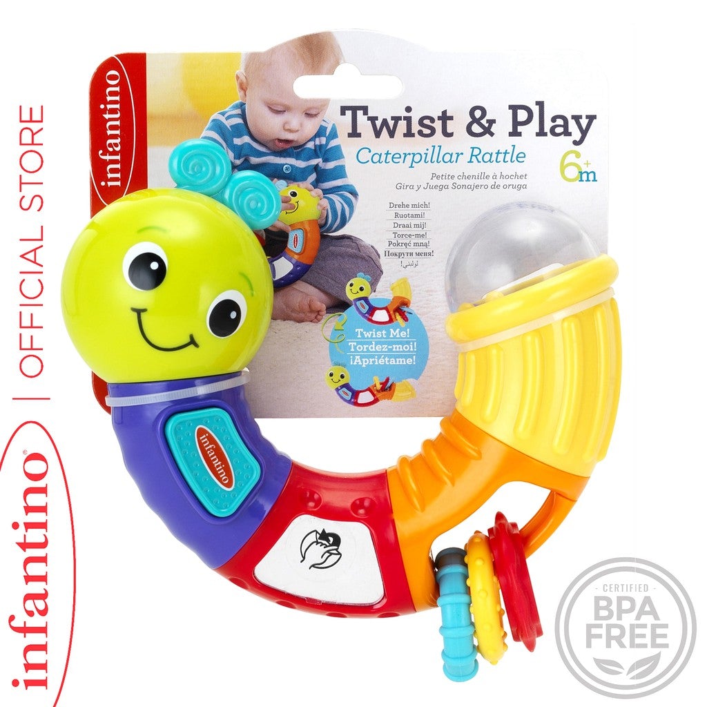 Infantino Twist & Play Caterpillar Rattle 0M+
