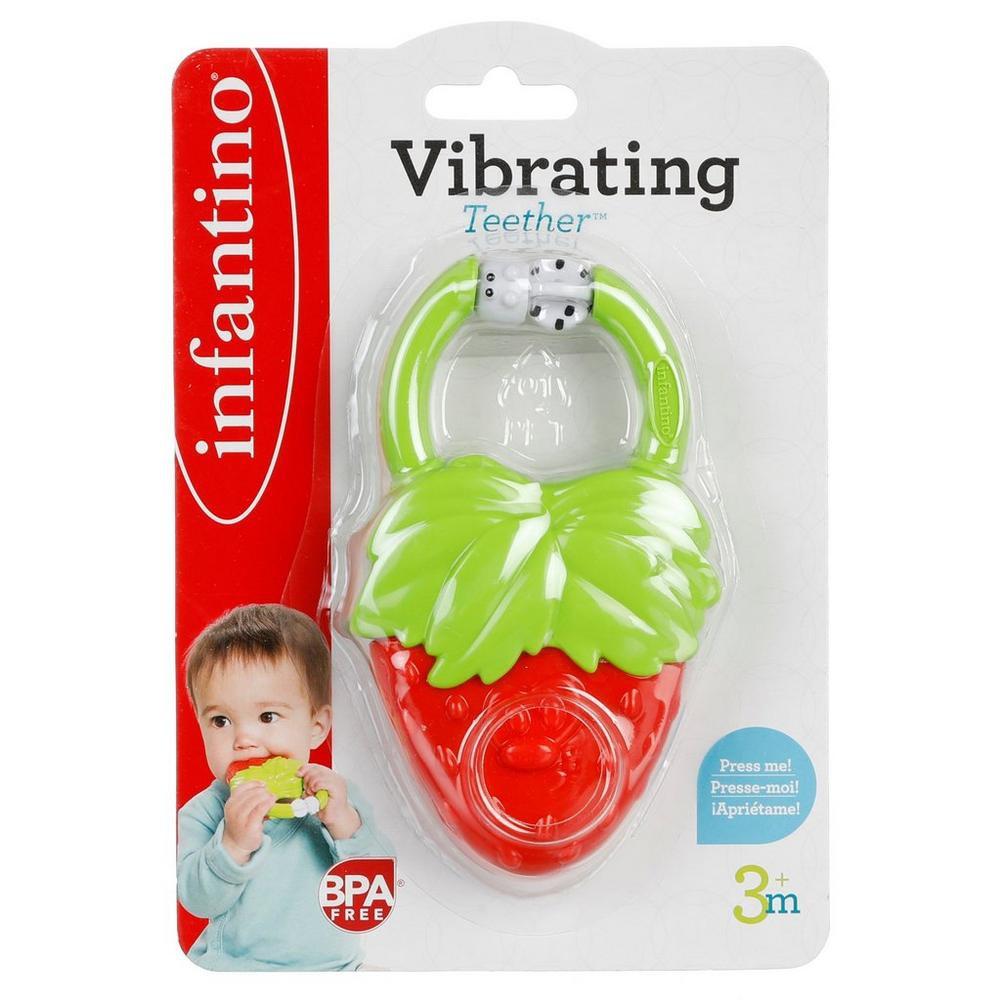 Infantino Vibrating Teether - Strawberry 3M+