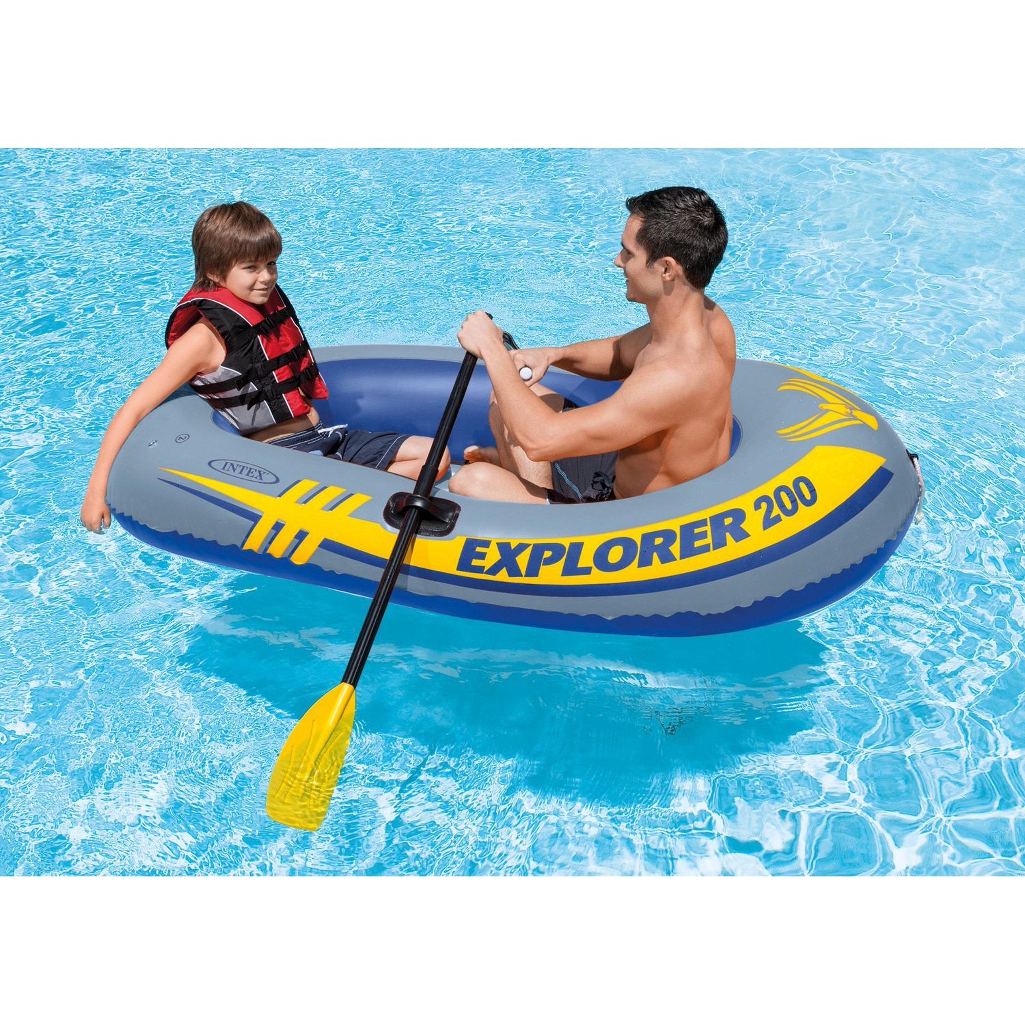 Zattera Gonfiabile Intex Explorer 200 - Per 2 Persone, Con Pavimento Morbido, Ideale Per Piscina E Lago - Foto 10