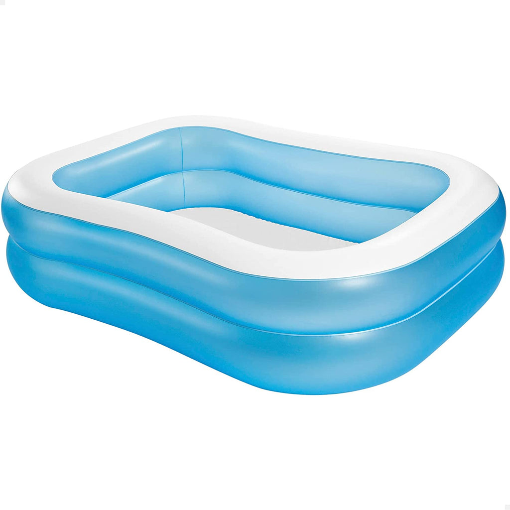 Intex Family Rectangular Swimming Pool 203 x 152 x 48 cm White/Blue Age- 3 Years & Above