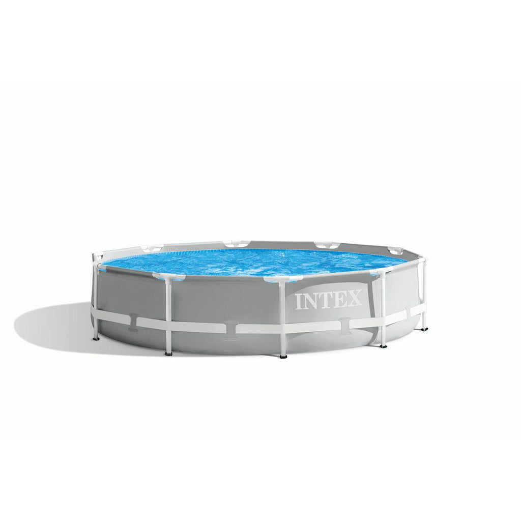 Intex Prism Frame Pool with Pump (366x99cm) Grey Age- 12 Months & Above