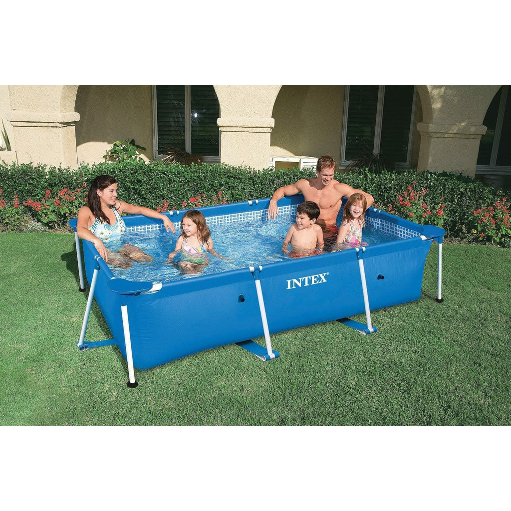 Intex Rectangular Frame only Pool W/O Pump (260cm X 160cm X 75cm) Multicolor Age-6 Years & Above