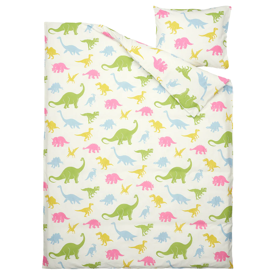 Jättelik Duvet Cover And Pillowcase, Dinosaur/Multicolour Age 3Y+