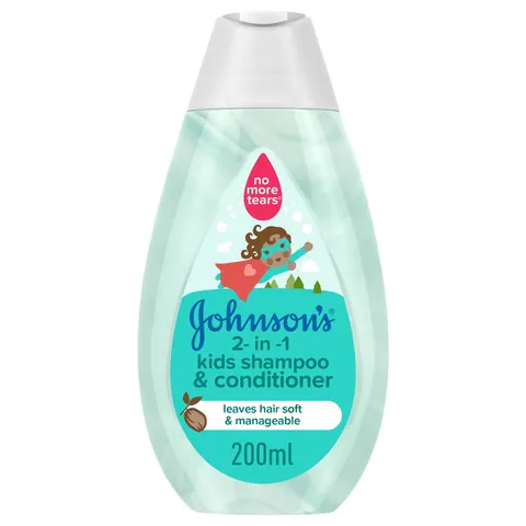 Johnson's Baby S & Shiny 2-In-1 Kids Shampoo & Conditioner 200ml