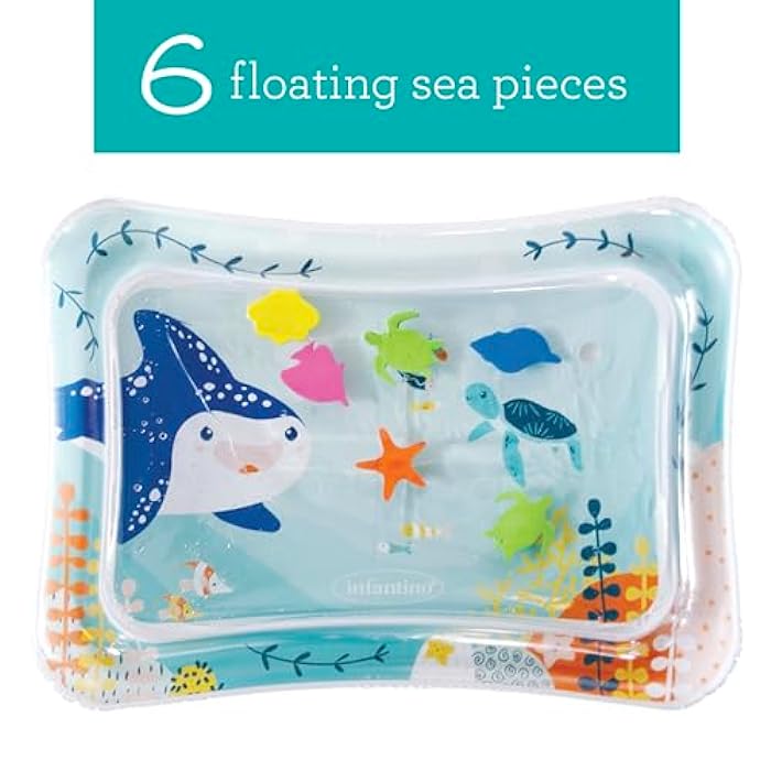 Infantino Jumbo Pat & Play Sea-Themed Mess-Free Water  Playmat Age- 6 Months & Above