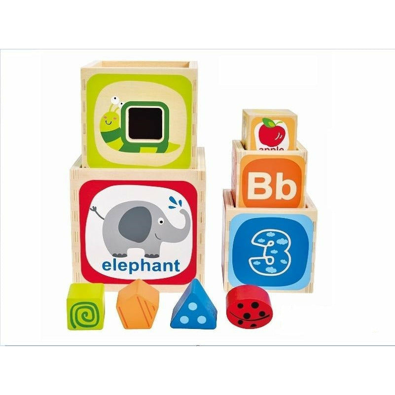 JAdore Abc Nesting Blocks And Stacking Sorter Multicolor Age-18 Months & Above