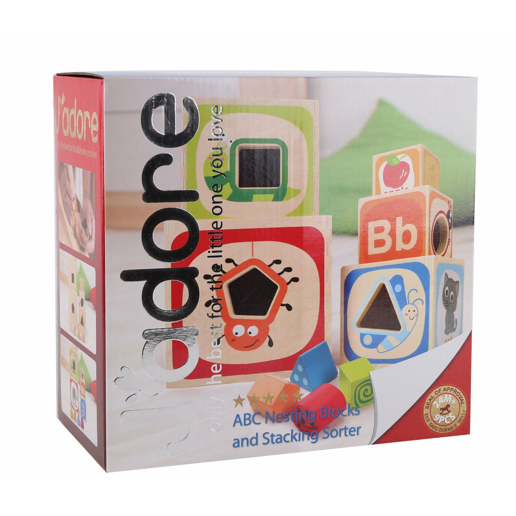 JAdore Abc Nesting Blocks And Stacking Sorter Multicolor Age-18 Months & Above