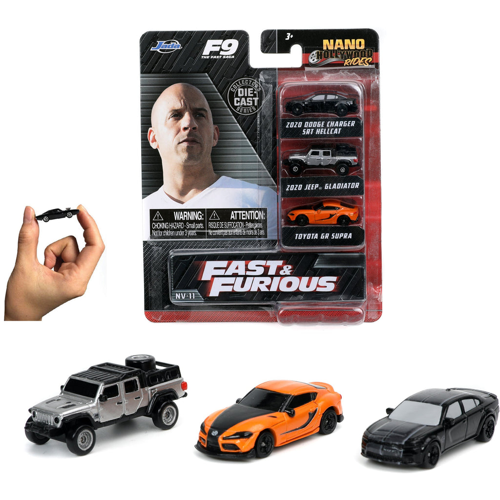 Jada - Fast & Furious 3-Pack C Nano Cars Multicolor Age-3 Years & Above