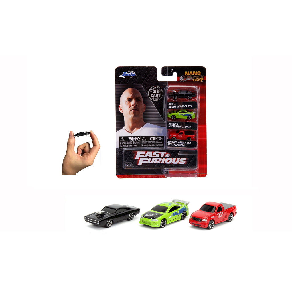 Jada - Fast & Furious 3-Pack Nano Multicolor Age-3 Years & Above