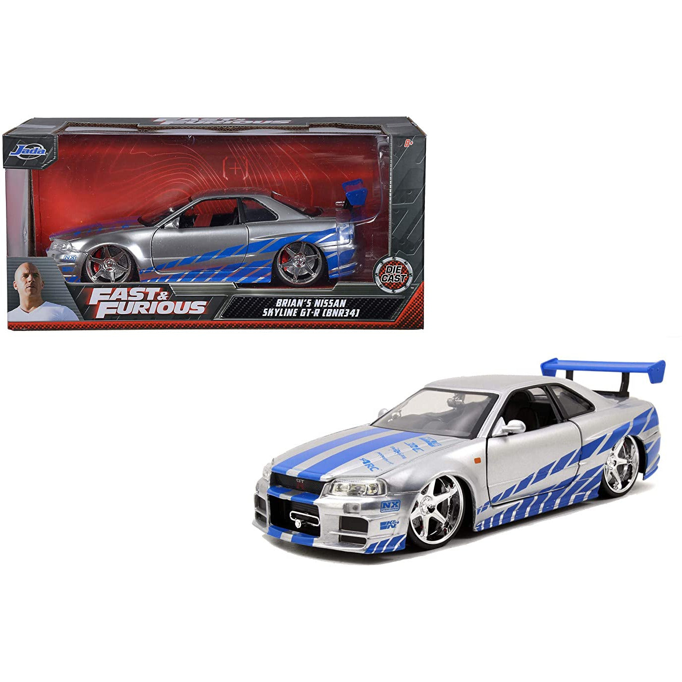Jada Fast Furious Rc Nissan Skyline Gtr 1 24 Multicolor Age 3 Years Above Peekaboo