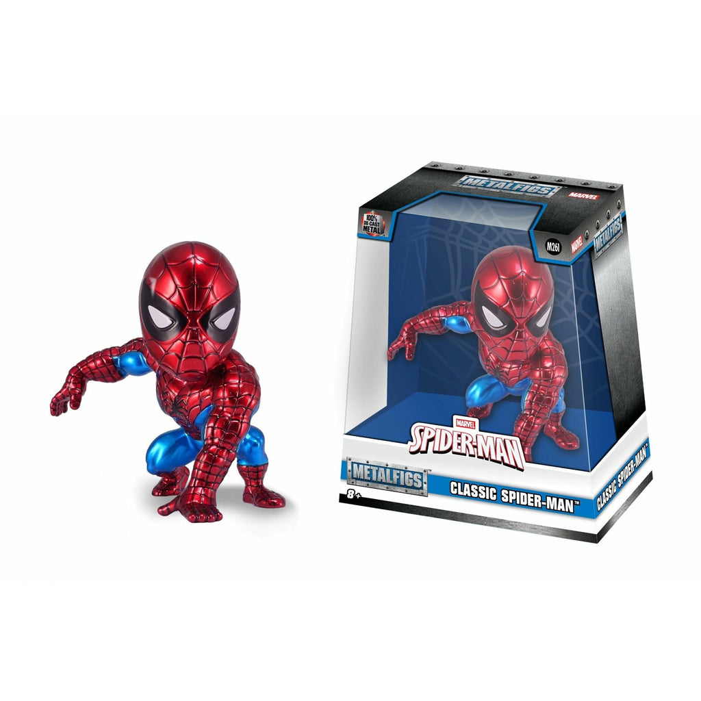 Jada Marvel 4" Classic Spiderman Figure Multicolor Age-3 Years & Above
