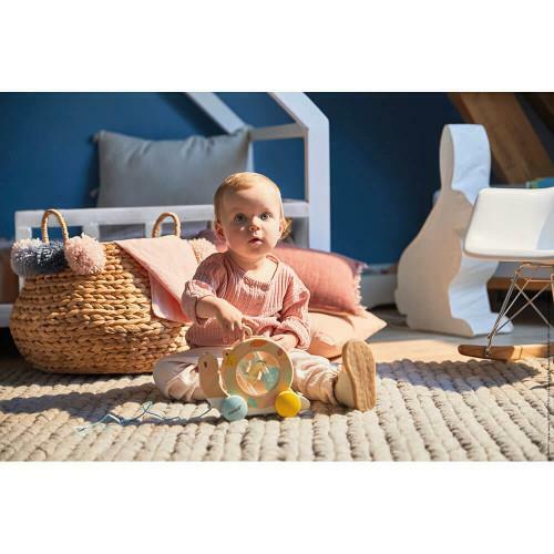 Janod Pure Pull Along Snail Beige Age- 18 Months & Above