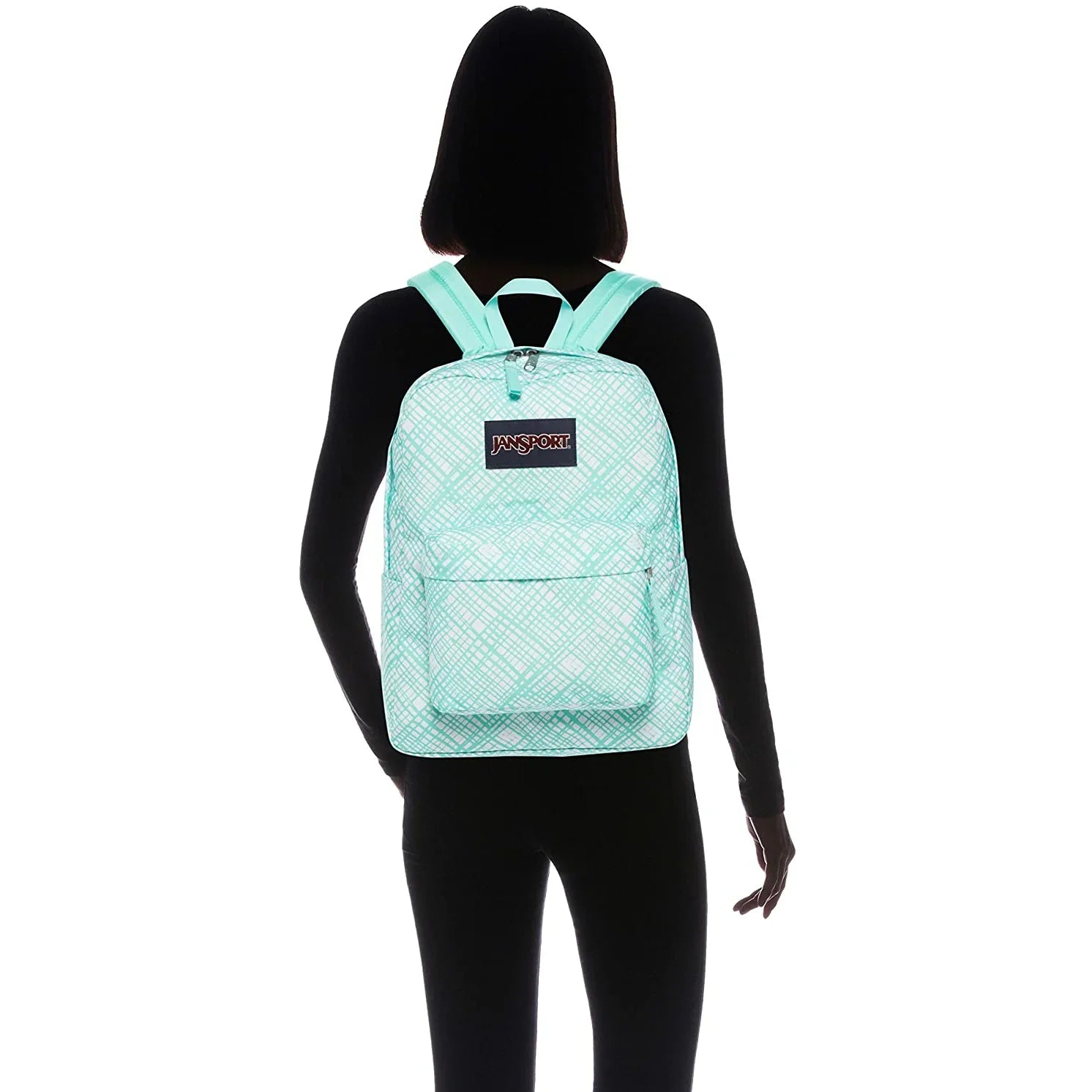 Jansport Superbreak Aqua Dash Jagged Plaid Age 4Y+ Unisex