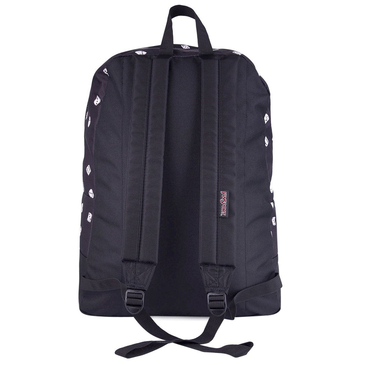 Jansport black discount label superbreak backpack