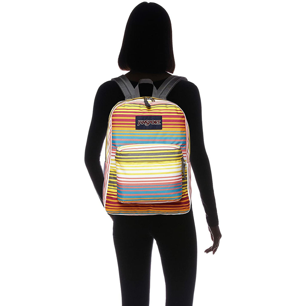JanSport Classic SuperBreak Backpack, Multi Sunset Stripe