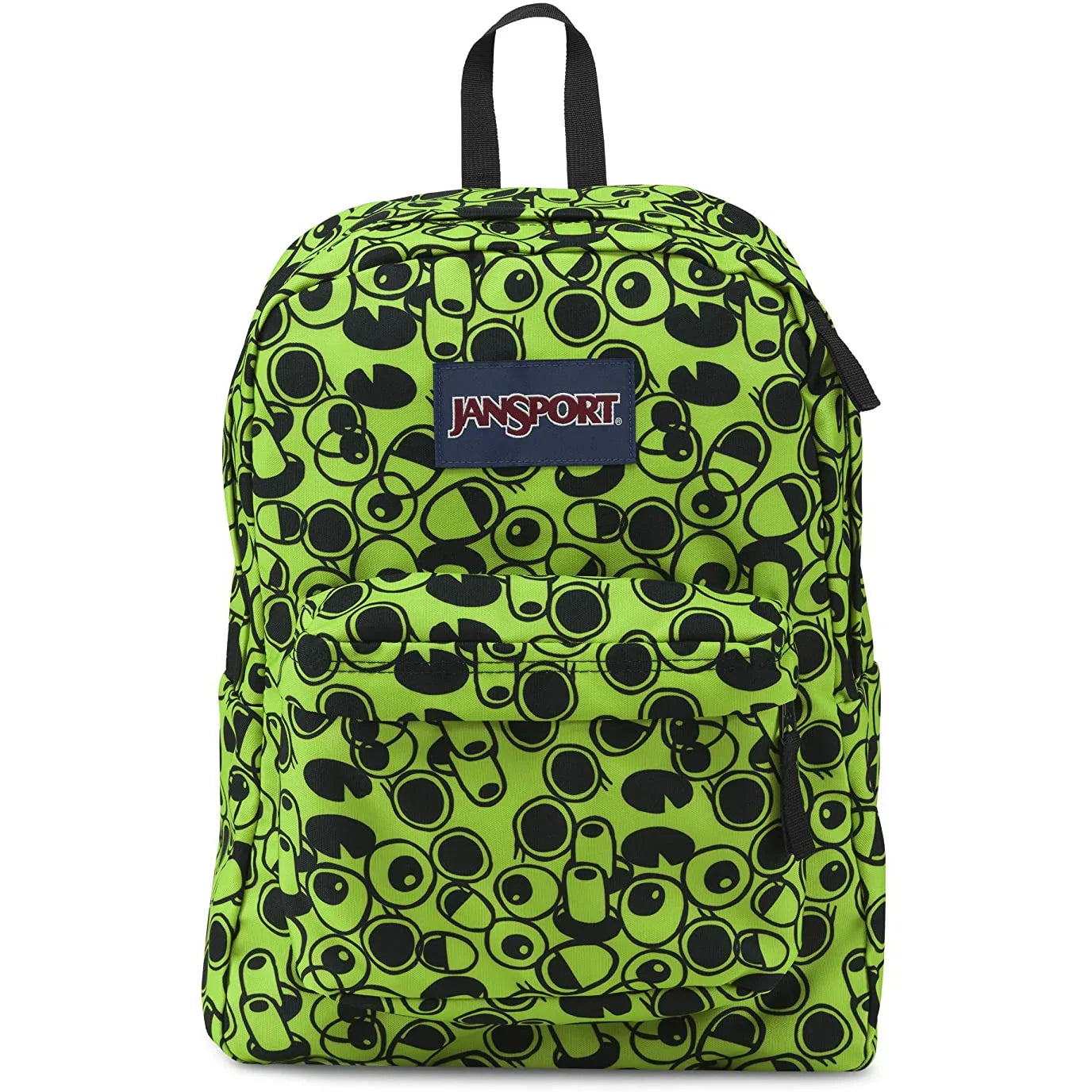 backpacks bright green jansport Cool Student Fully padded back panel and one large compartment with easy access front zipper pocket with second organizer panel and key fob Neon Green Jansport Backpack JanSport