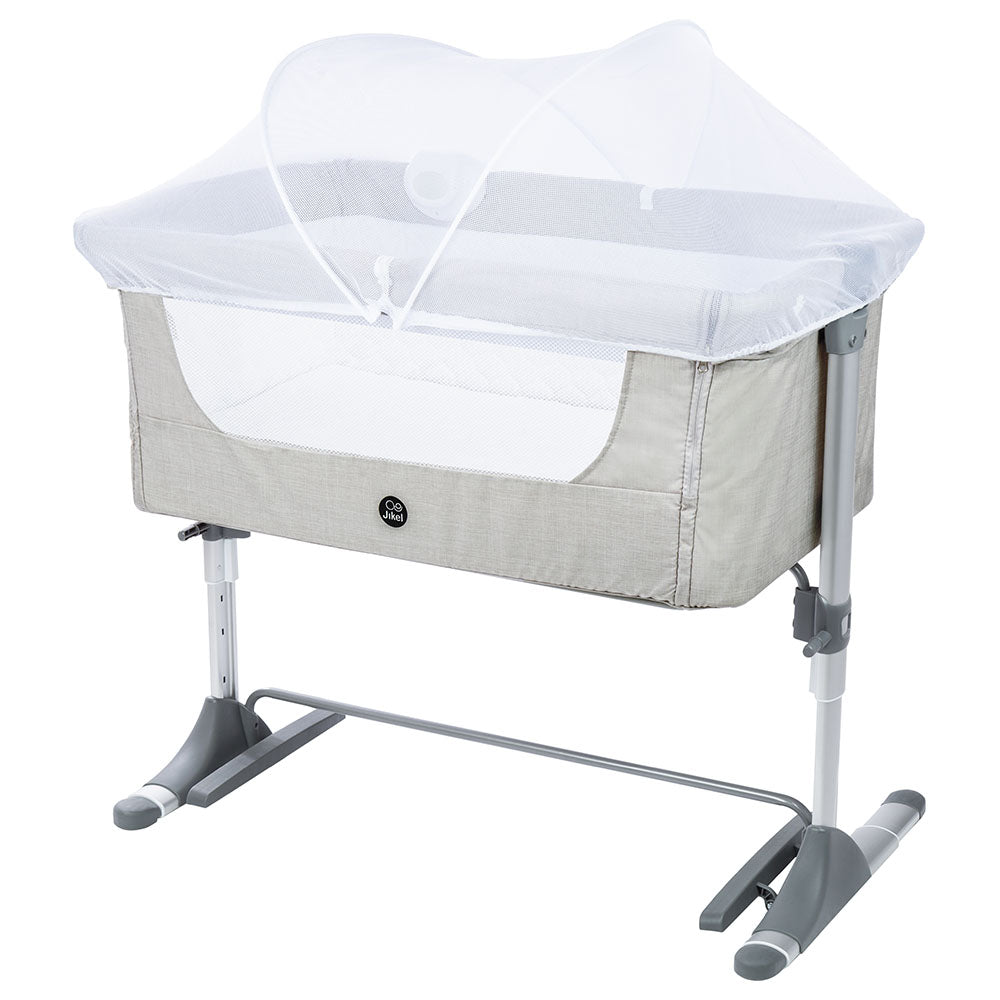 Jikel - Nova Bedside Crib - Grey Age-Newborn & Above