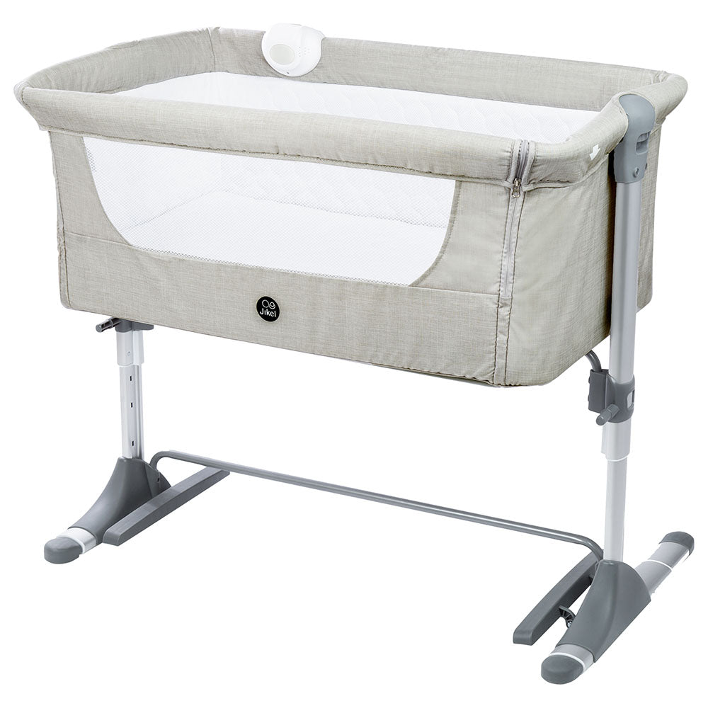 Jikel - Nova Bedside Crib - Grey Age-Newborn & Above