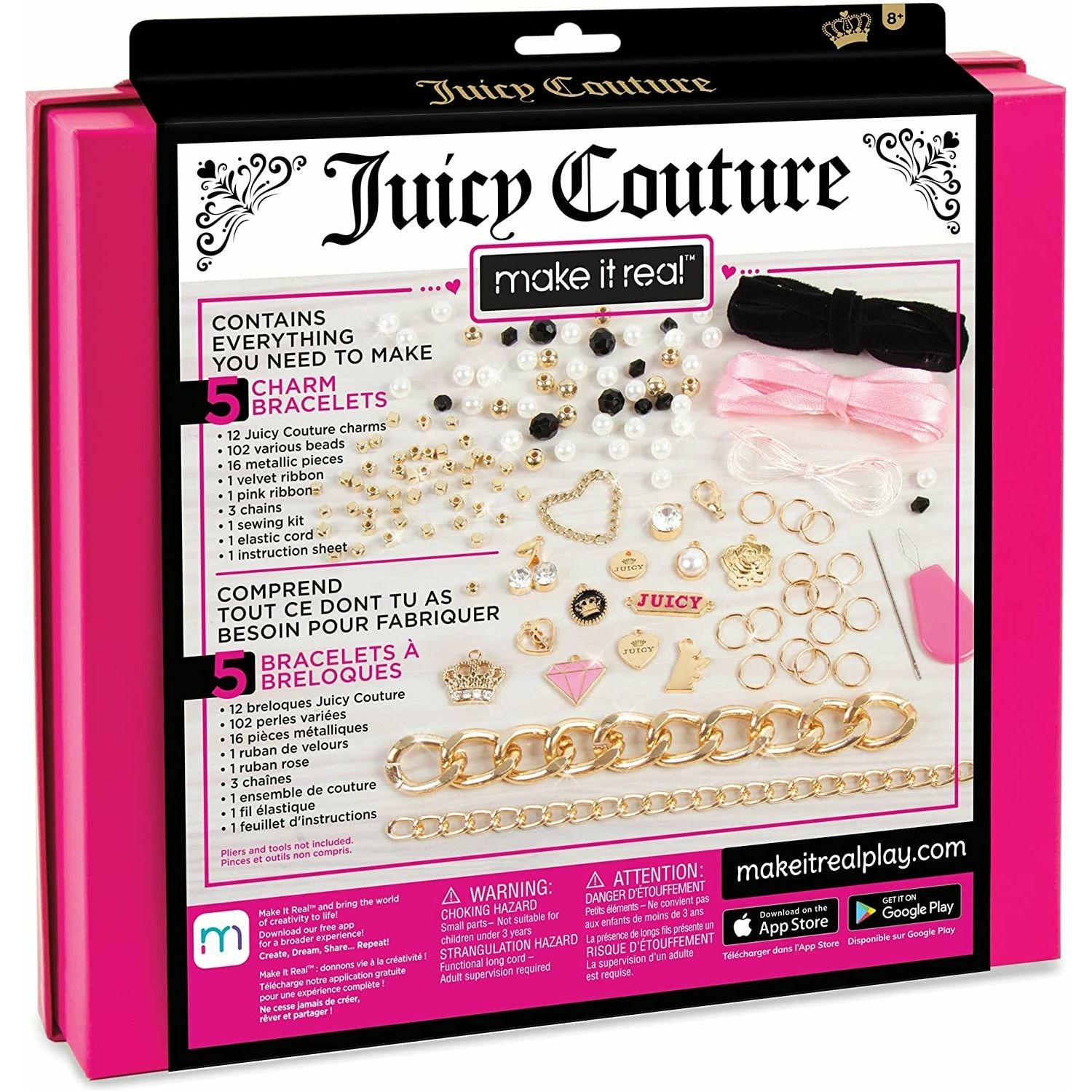 Juicy Couture Make It Real DIY 12 Charm Bracelet Making Kit for