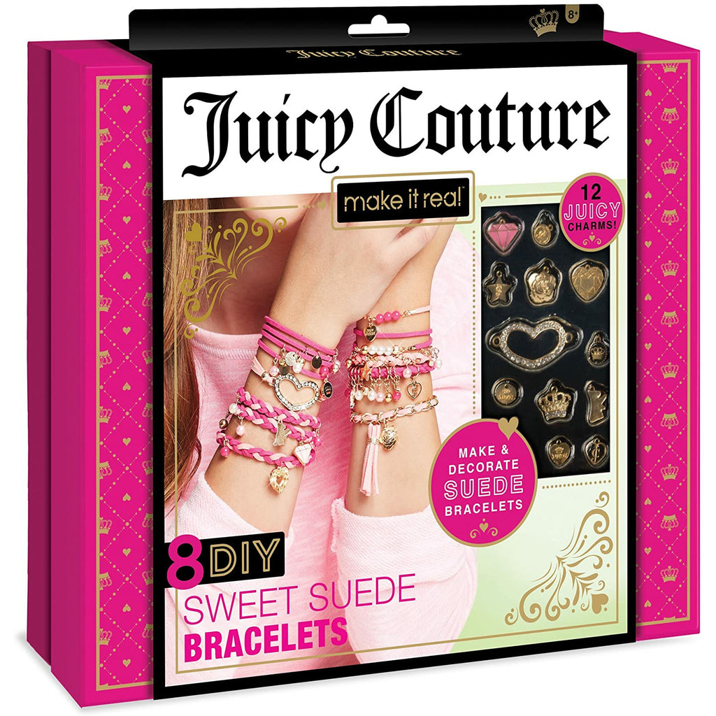 Juicy Couture Make It Real Sweet Suede Bracelets- DIY Charm Bracelet Making Kit for Girls Multicolor Age-8 Years & Above