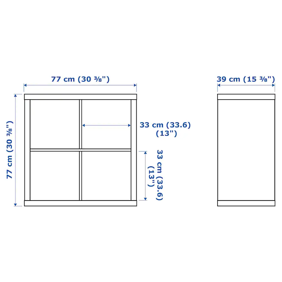 Kallax Shelving Unit, White Stained Oak Effect (77X77 Cm)