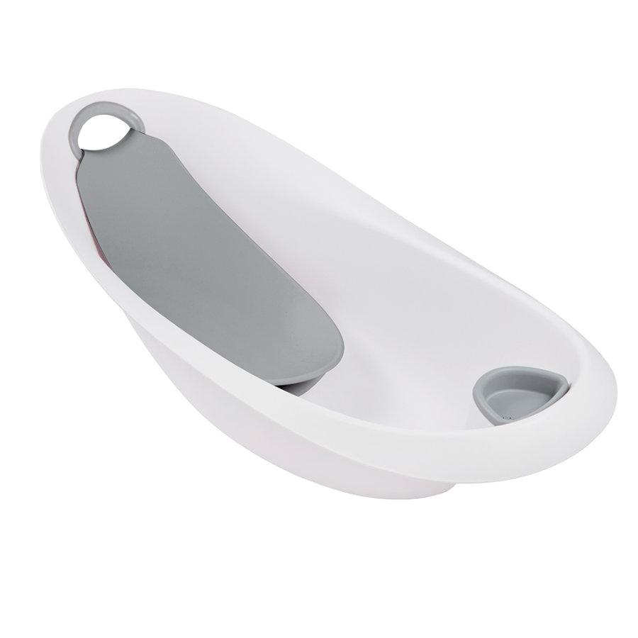 Keeeper Stars Baby Bath With Soft Handle, Plug & Bath Chair - Cosmic White Baby