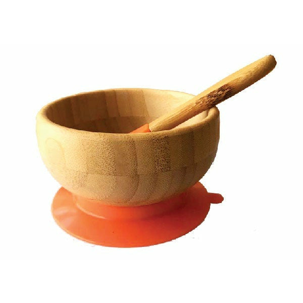 Kiddies & Co Bamboo Bowl & Spoon - Orange