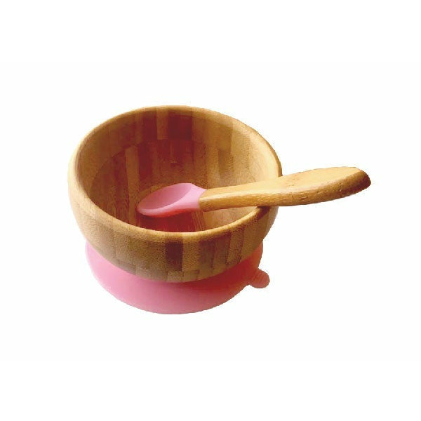 Kiddies & Co Bamboo Bowl & Spoon - Pink