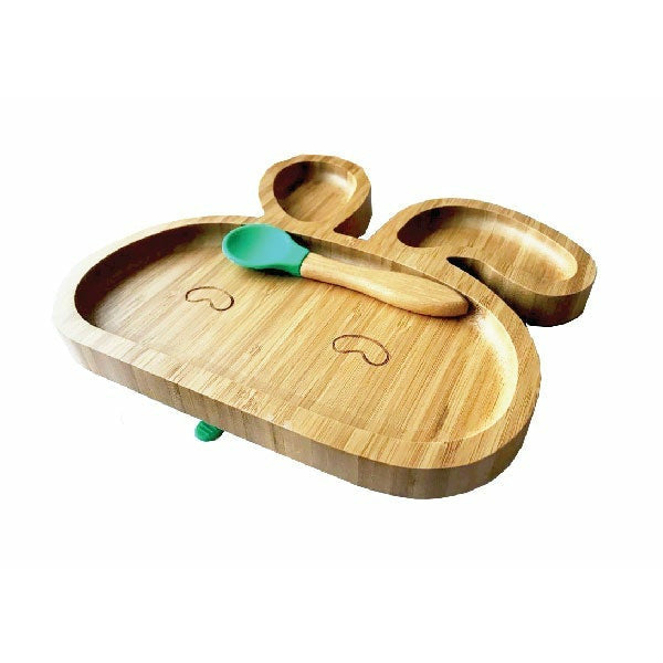Kiddies & Co Bunny Bamboo Plate - Green
